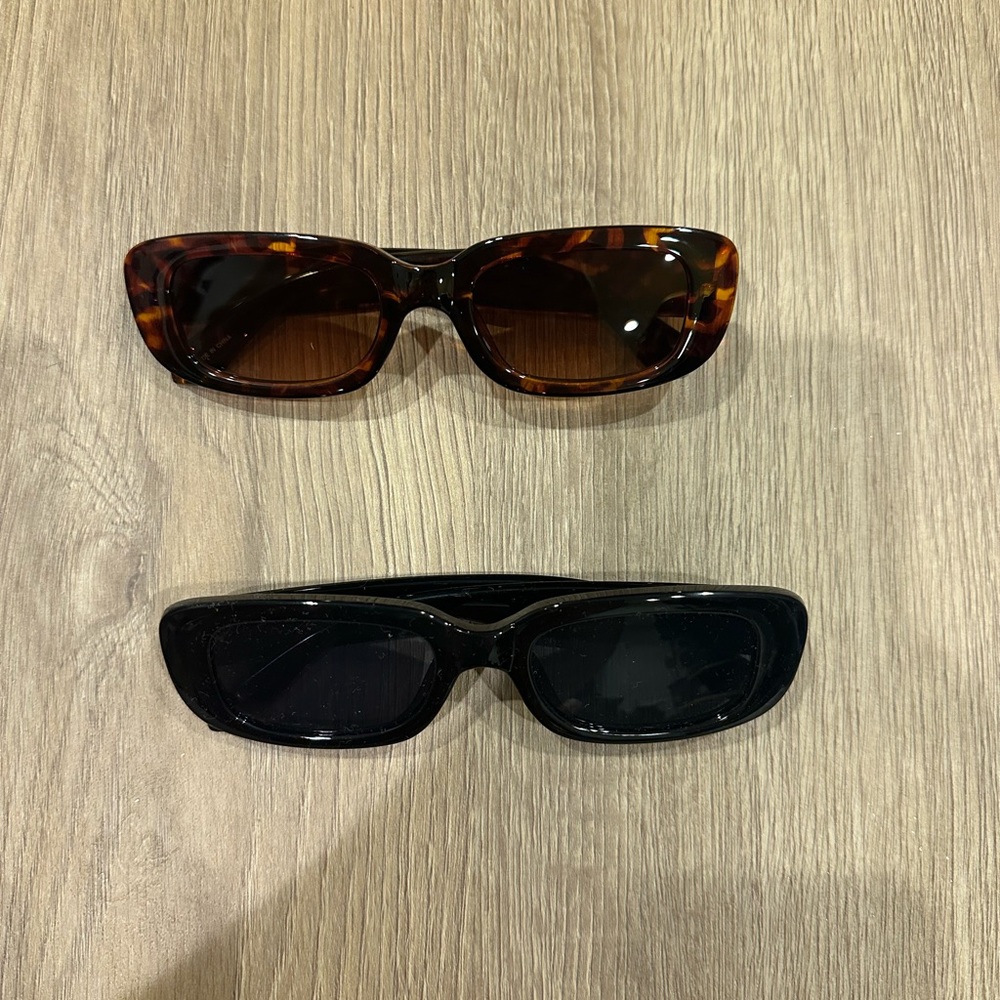 Stylish Tortoise and Black Sunglasses Set